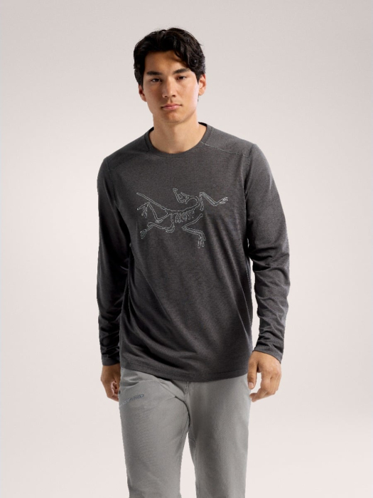 Cormac Logo LS Men Black Heather / Solitude model Cormac Logo LS Men Black Heather / Solitude model